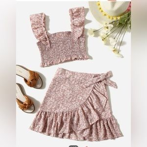 Girls 2 piece outfit Top Skirt